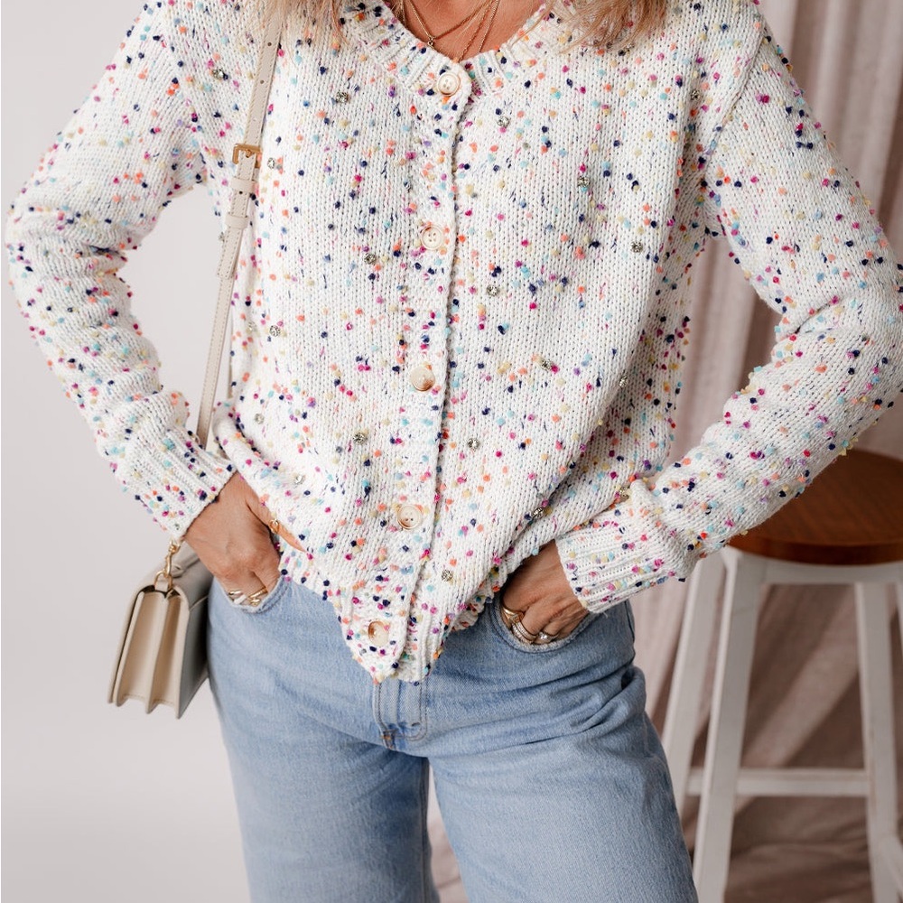 Confetti Rhinestone Cardi - Picture 2 of 5